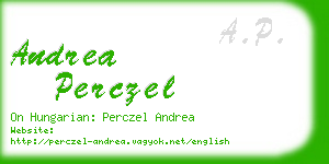 andrea perczel business card